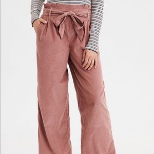 American Eagle High-Waisted Belted Wide Leg Pants